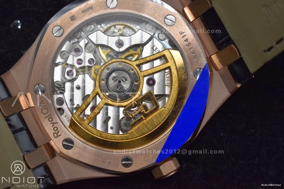 Super Black Leather 1042 41mm Strap APSF Edition SA3120 RG Royal Textured Black on Clone Best Oak Dial V 1:1 15400 WaterResistant 0902